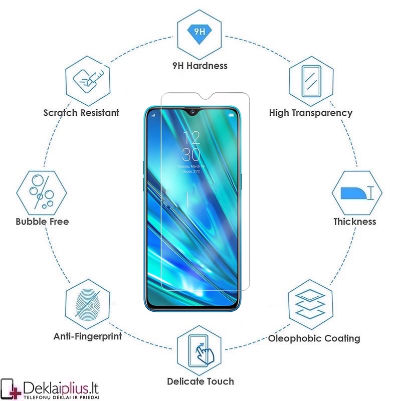 Apsauginis stikliukas telefonui (Realme 5/Realme 6I) Apsauginis stikliukas telefonui (Realme 5/Realme 6I)